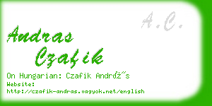 andras czafik business card